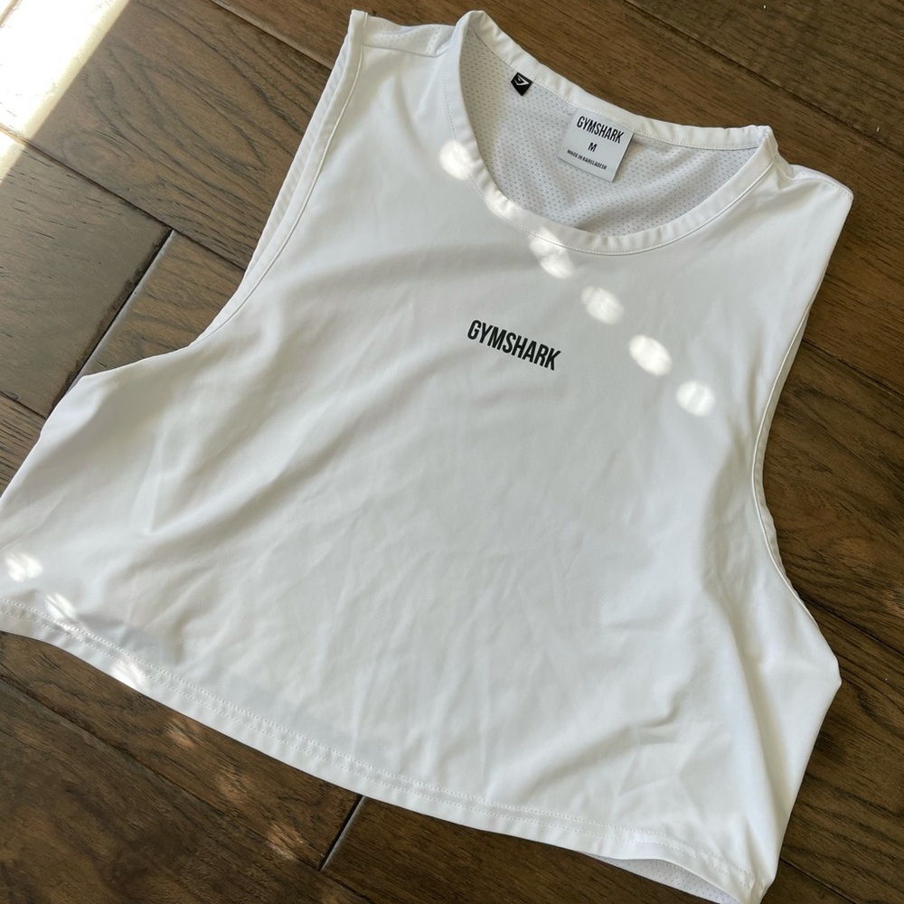 Gymshark White Crop Top